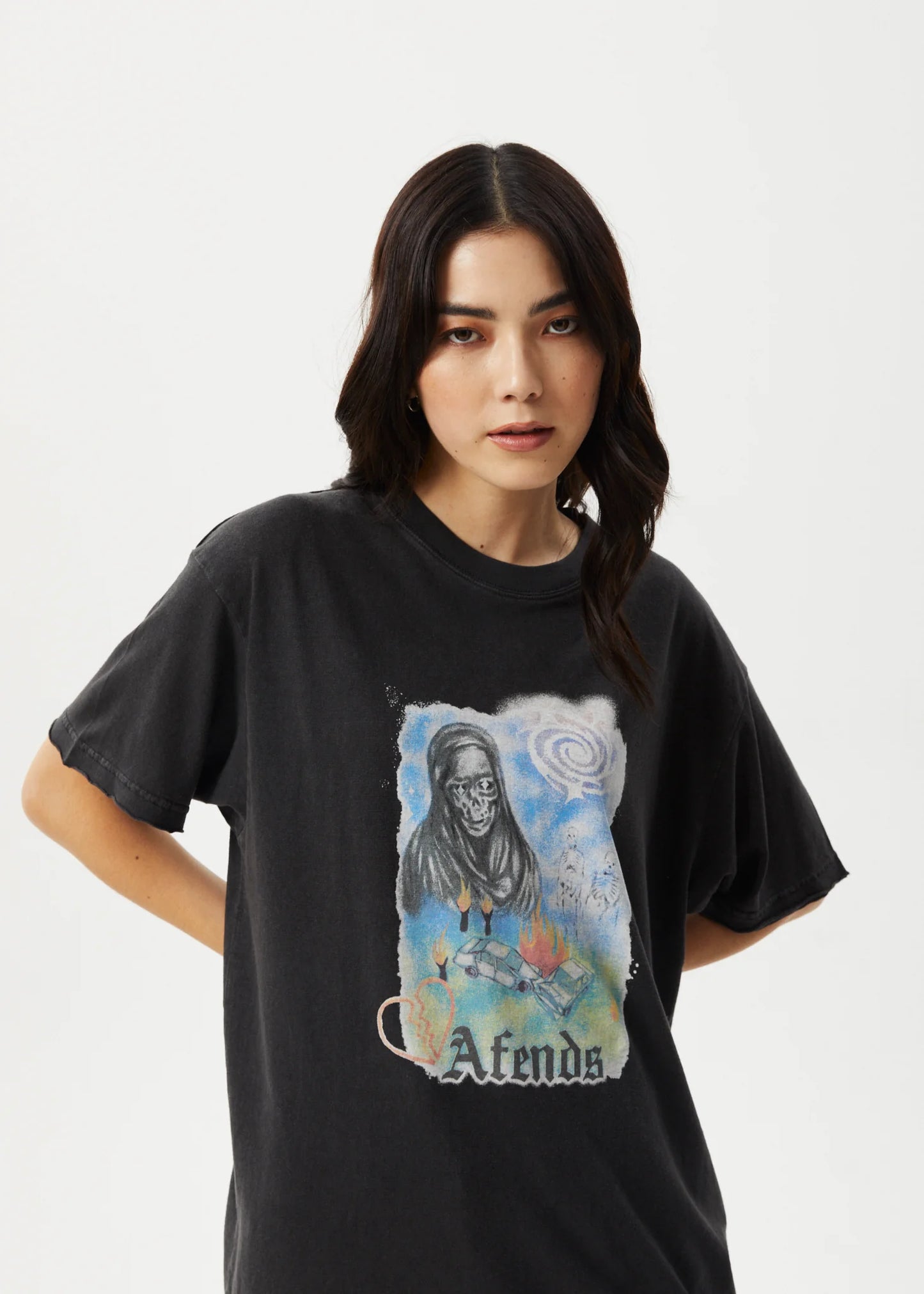 Nirvana - Oversized Tee - Stone Black