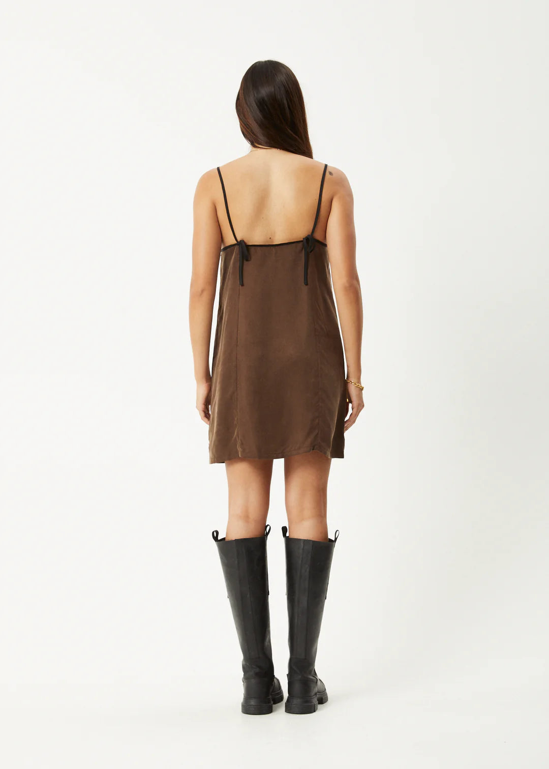 Giselle - Cupro Mini Dress - Coffee