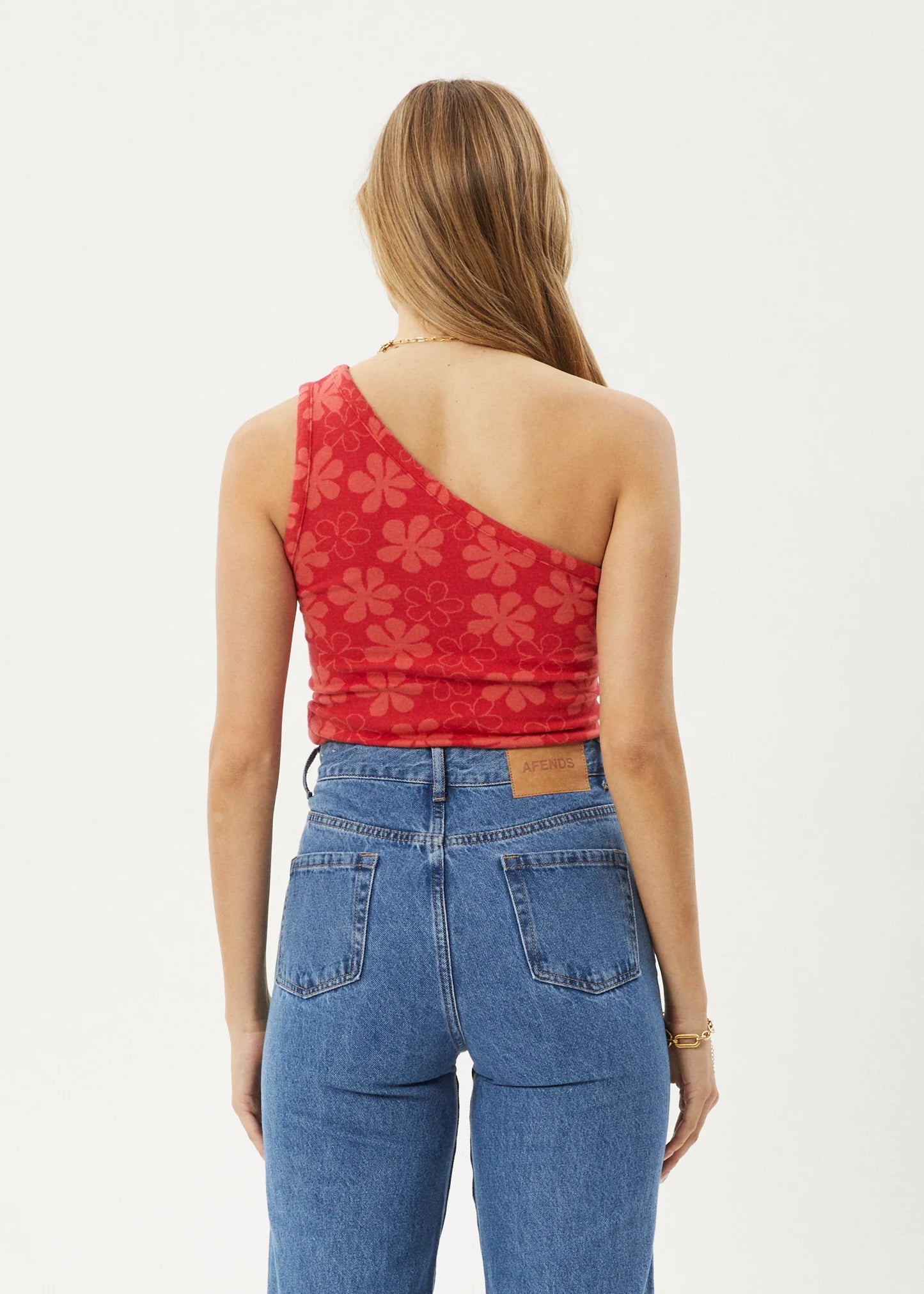 Valerie One Shoulder Top - Tomato