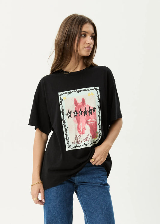 Horsegirl Oversized Tee - Black
