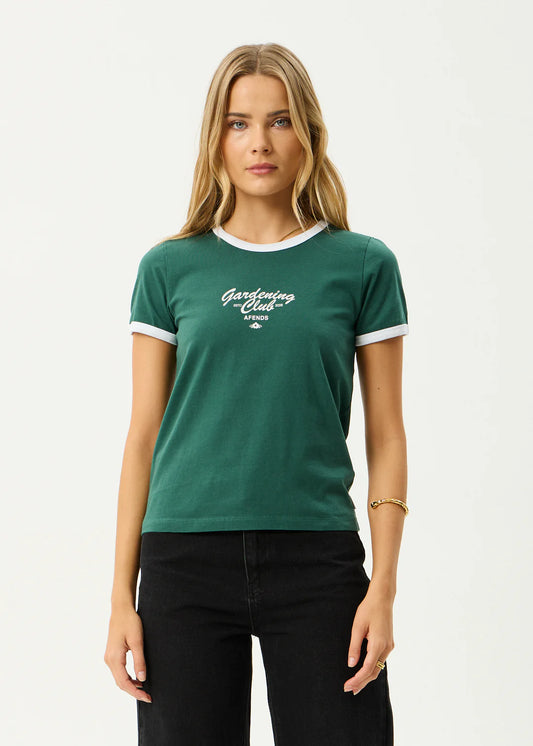 Gardening Club - Ringer Tee - Hunter Green