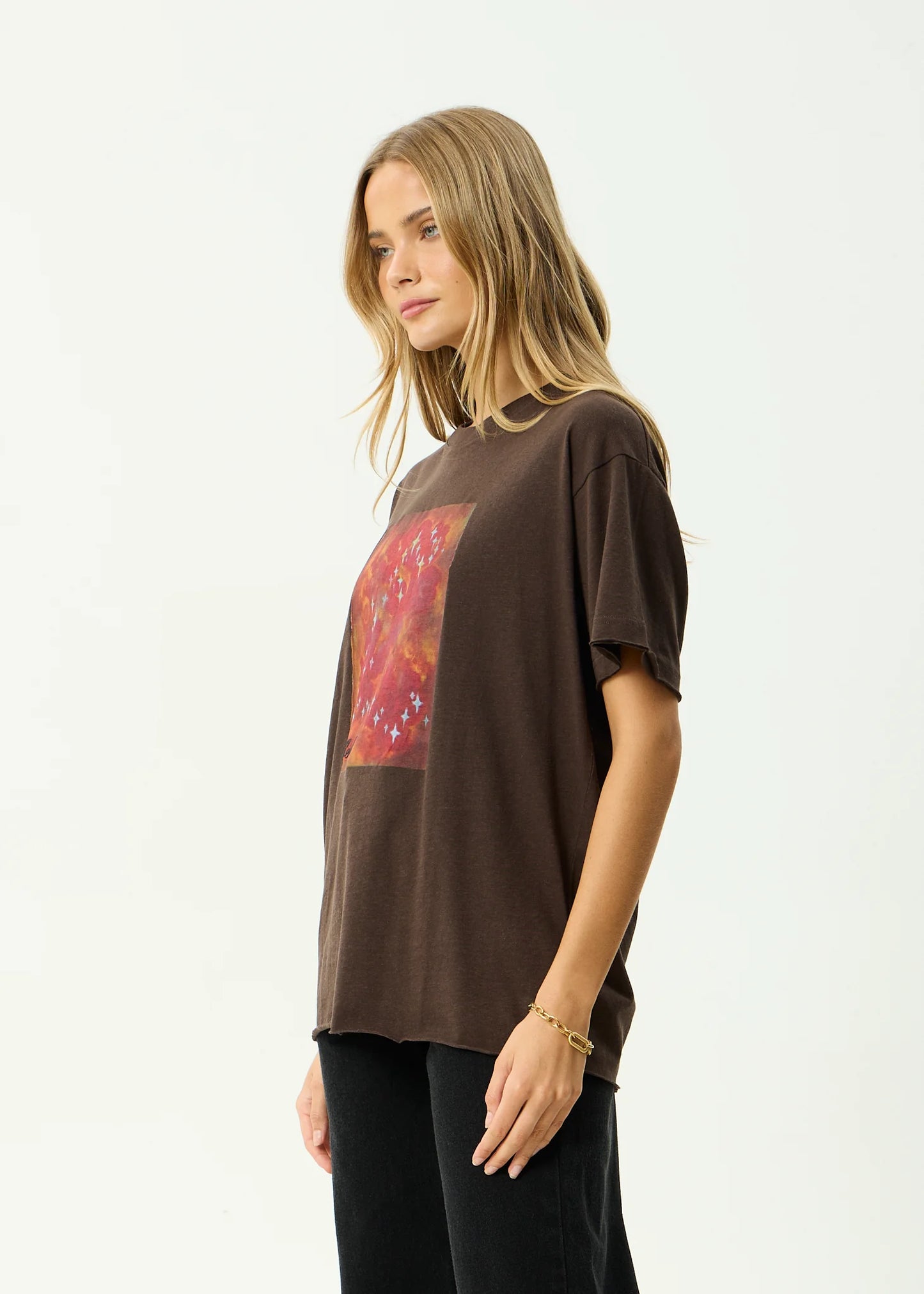 Dark Heaven Oversized Tee - Coffee