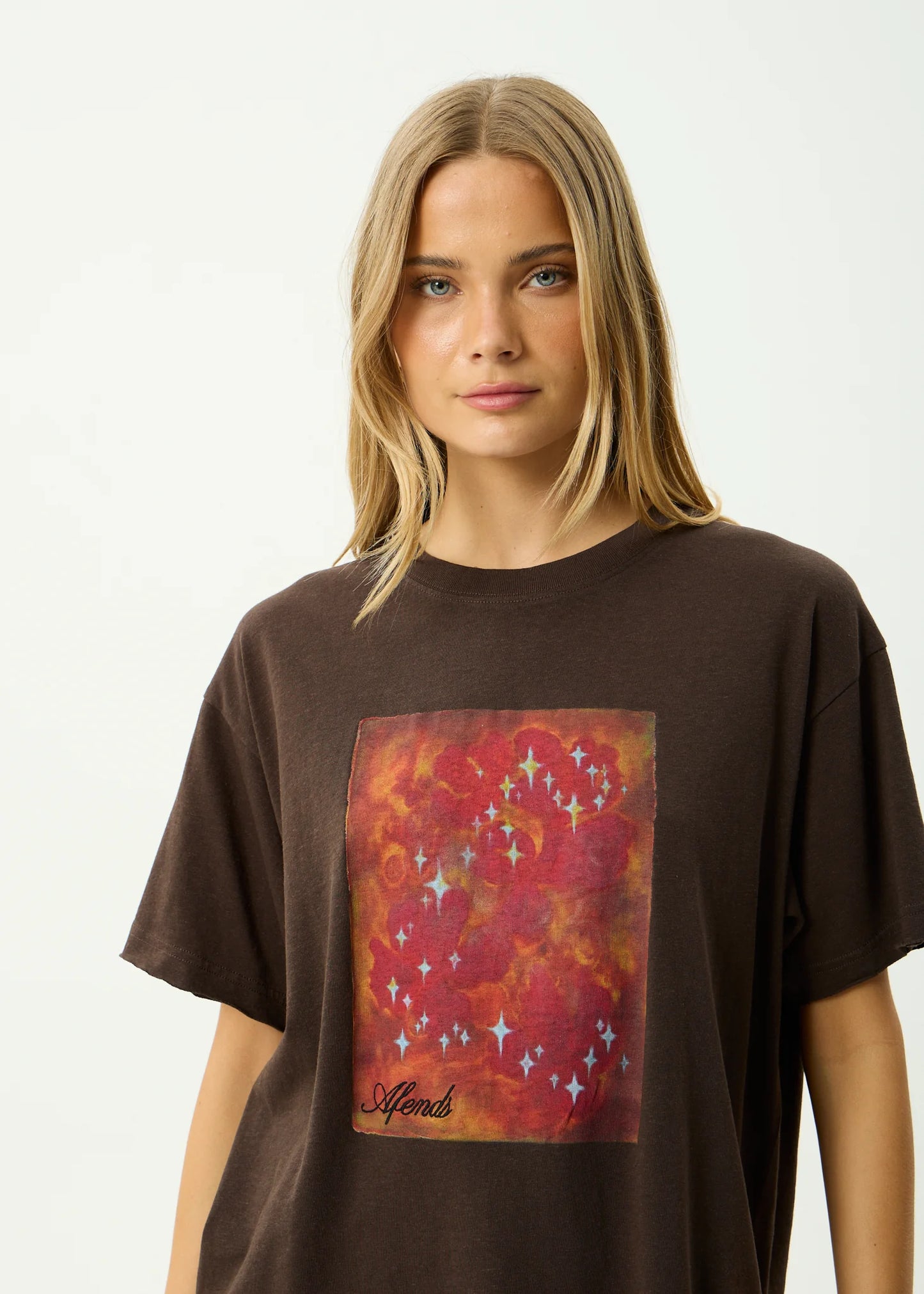 Dark Heaven Oversized Tee - Coffee