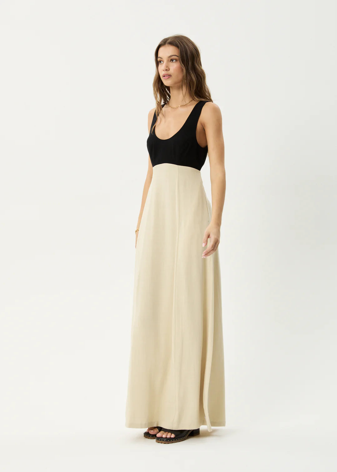 Charlotte Maxi Dress - Biscuit/Black