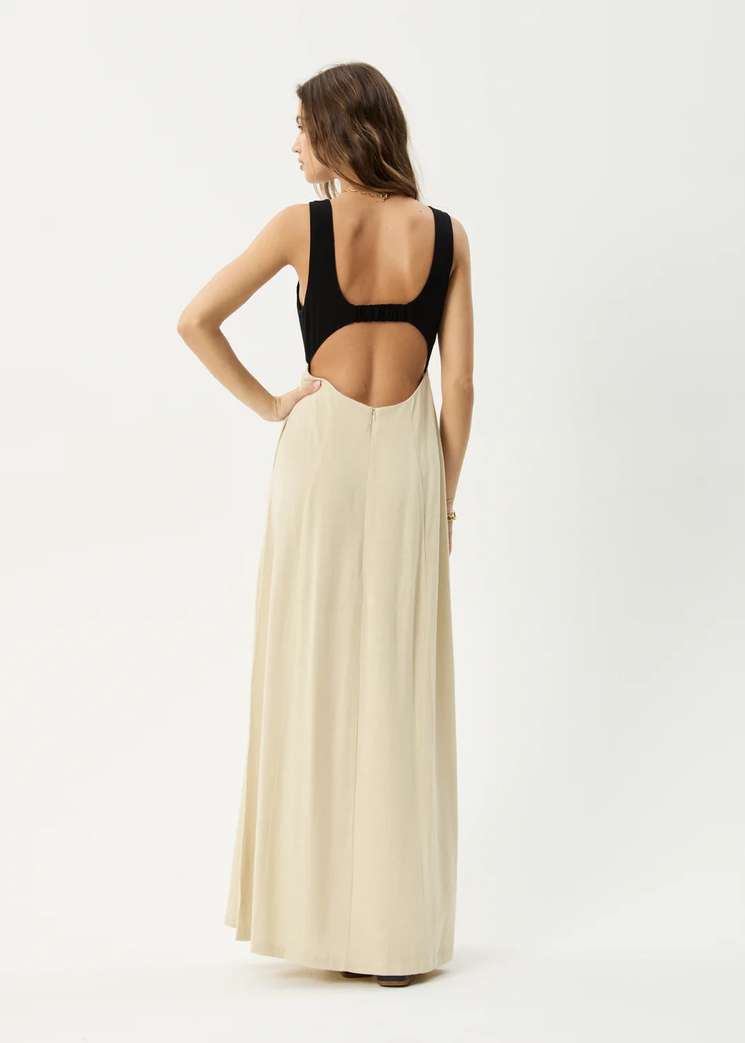 Charlotte Maxi Dress - Biscuit/Black