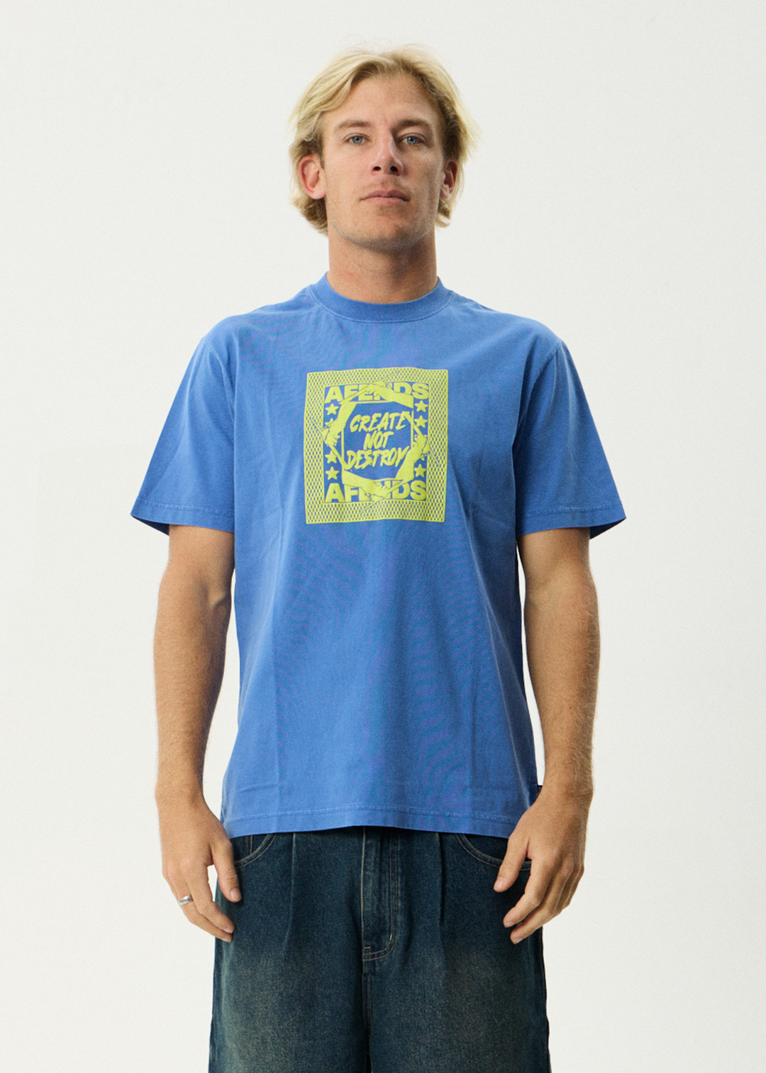 Flyin - Retro Tee - Washed Marina