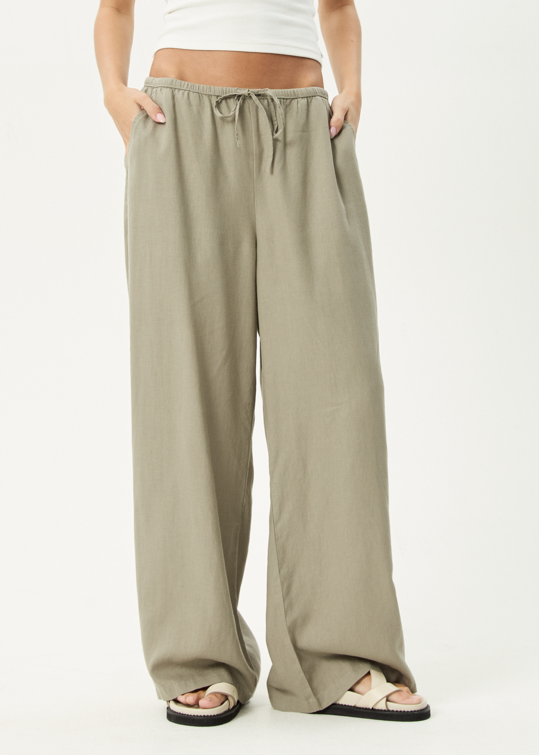 Lenni - Wide Leg Pant - Olive