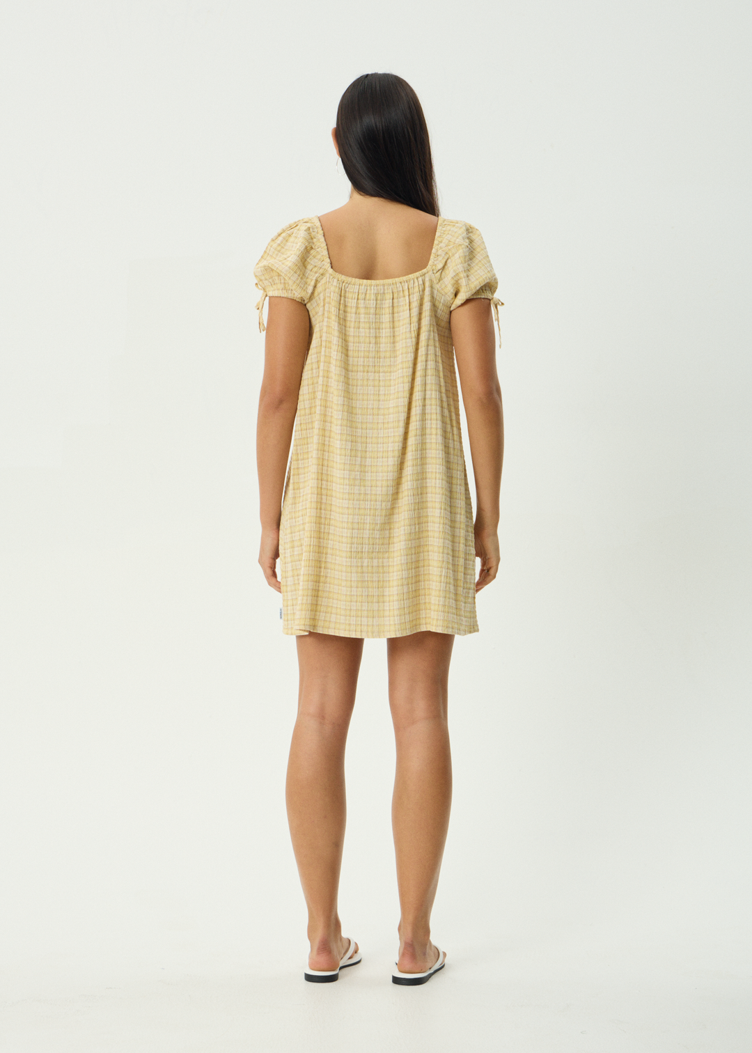 Sunday - Seersucker Mini Dress - Lemon Check