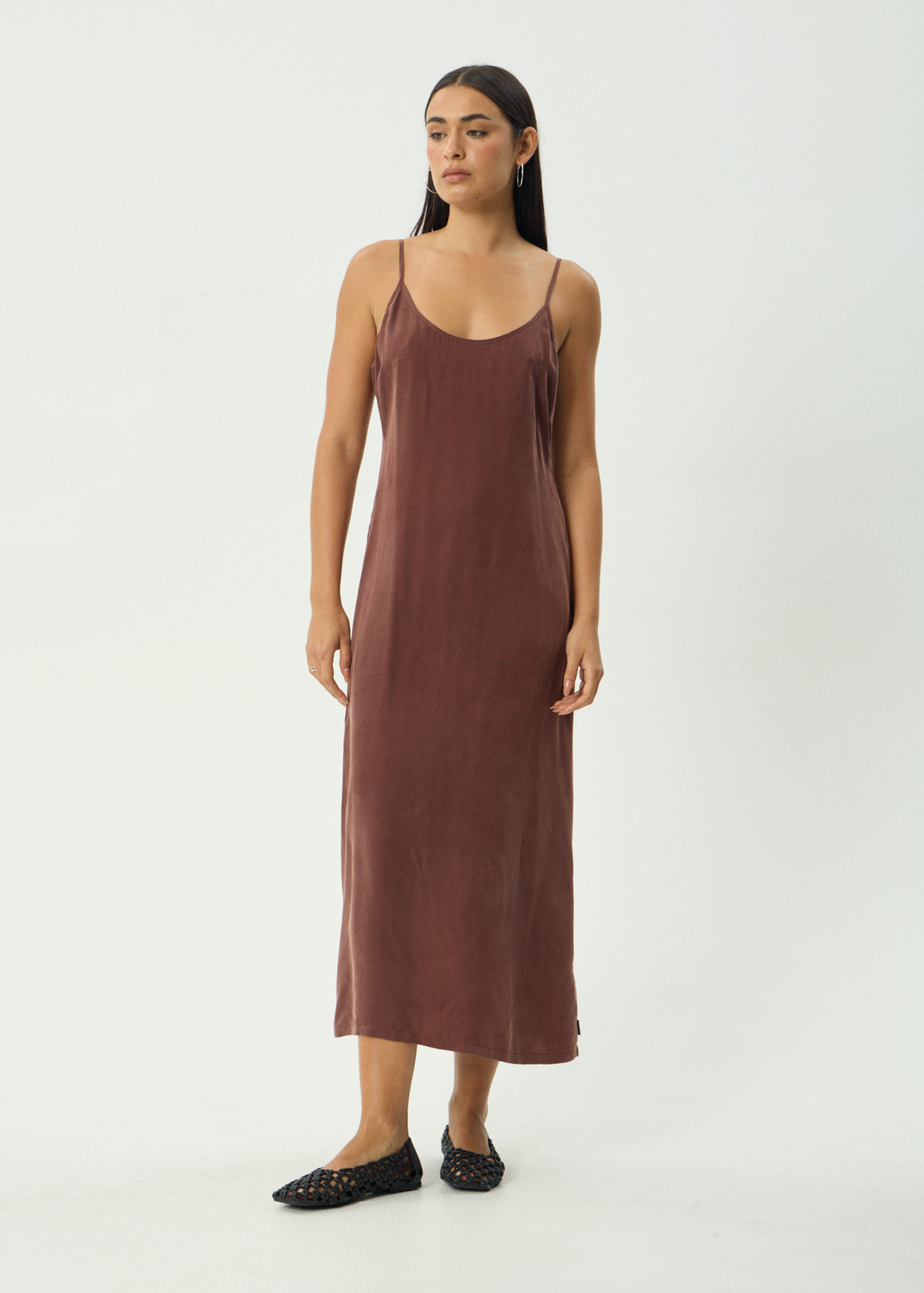 Valley - Cupro Midi Dress - Hazelnut