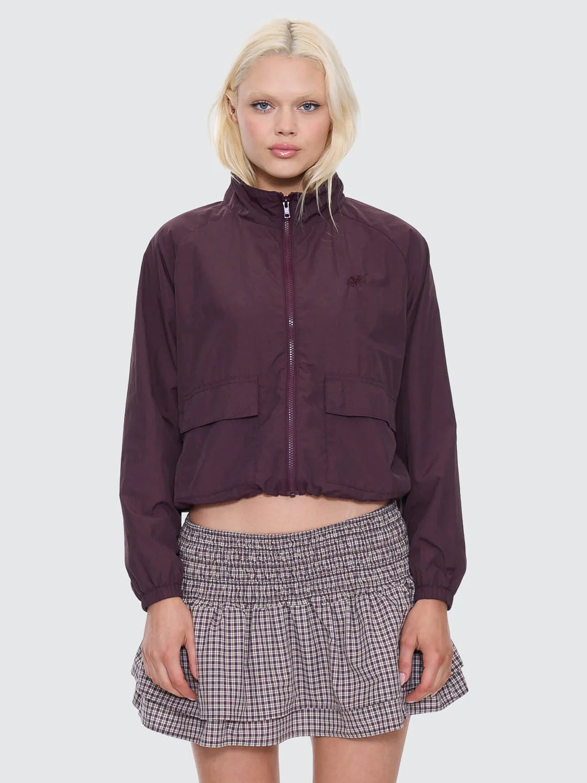 Cheek Parachute Jacket - Blackberry