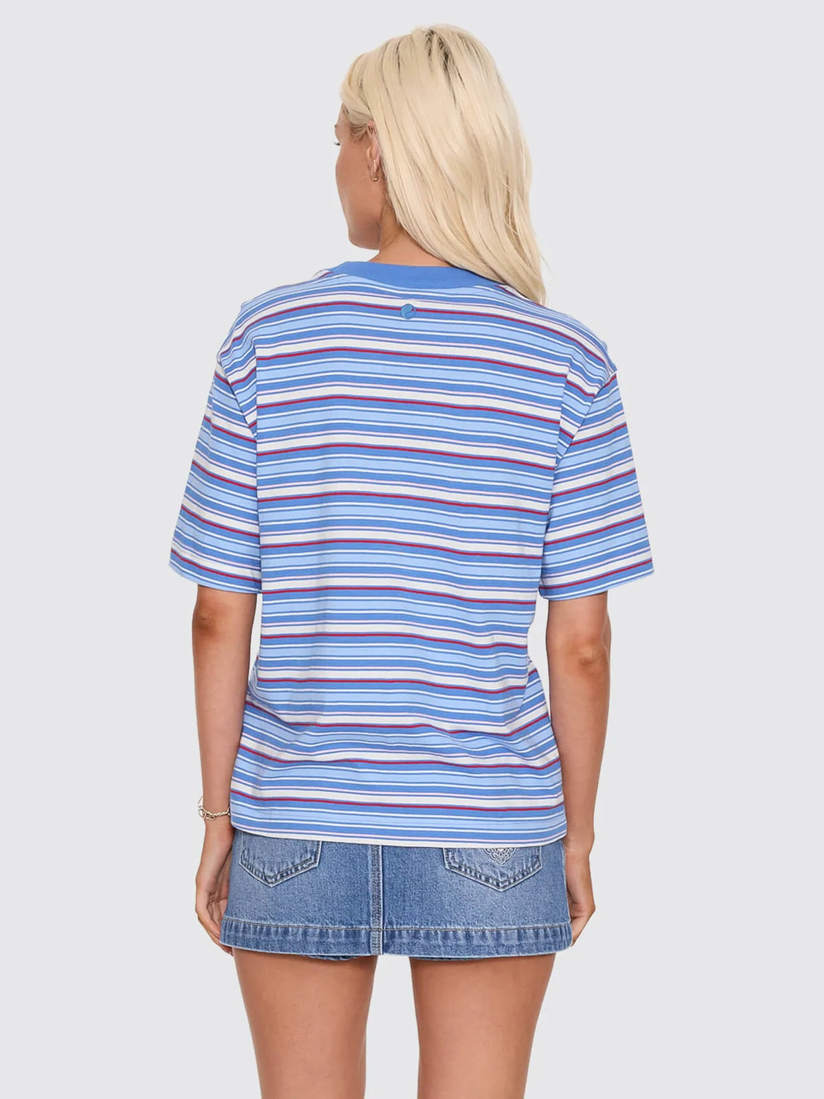 Yours Truly Stripe Regular Fit Tee - Sailor Blue