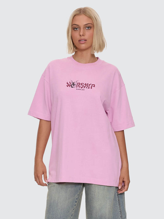 Horns Oversize Fit Tee - Lilac Chiffon