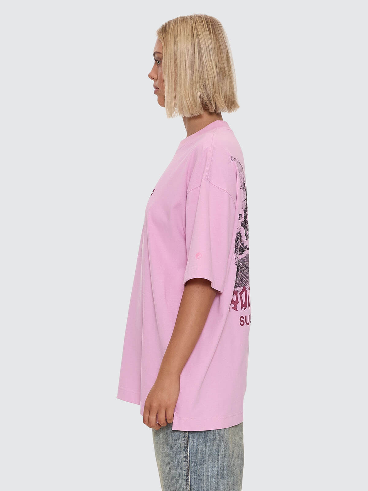 Horns Oversize Fit Tee - Lilac Chiffon