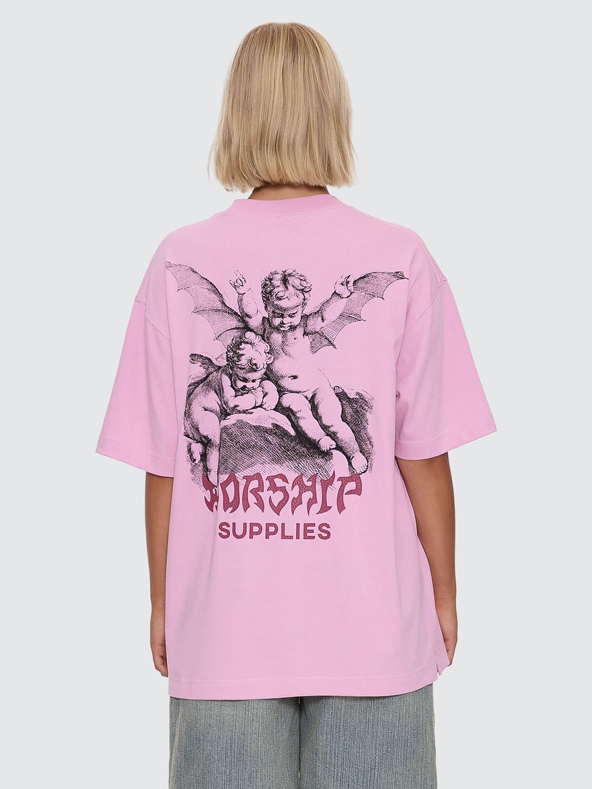 Horns Oversize Fit Tee - Lilac Chiffon