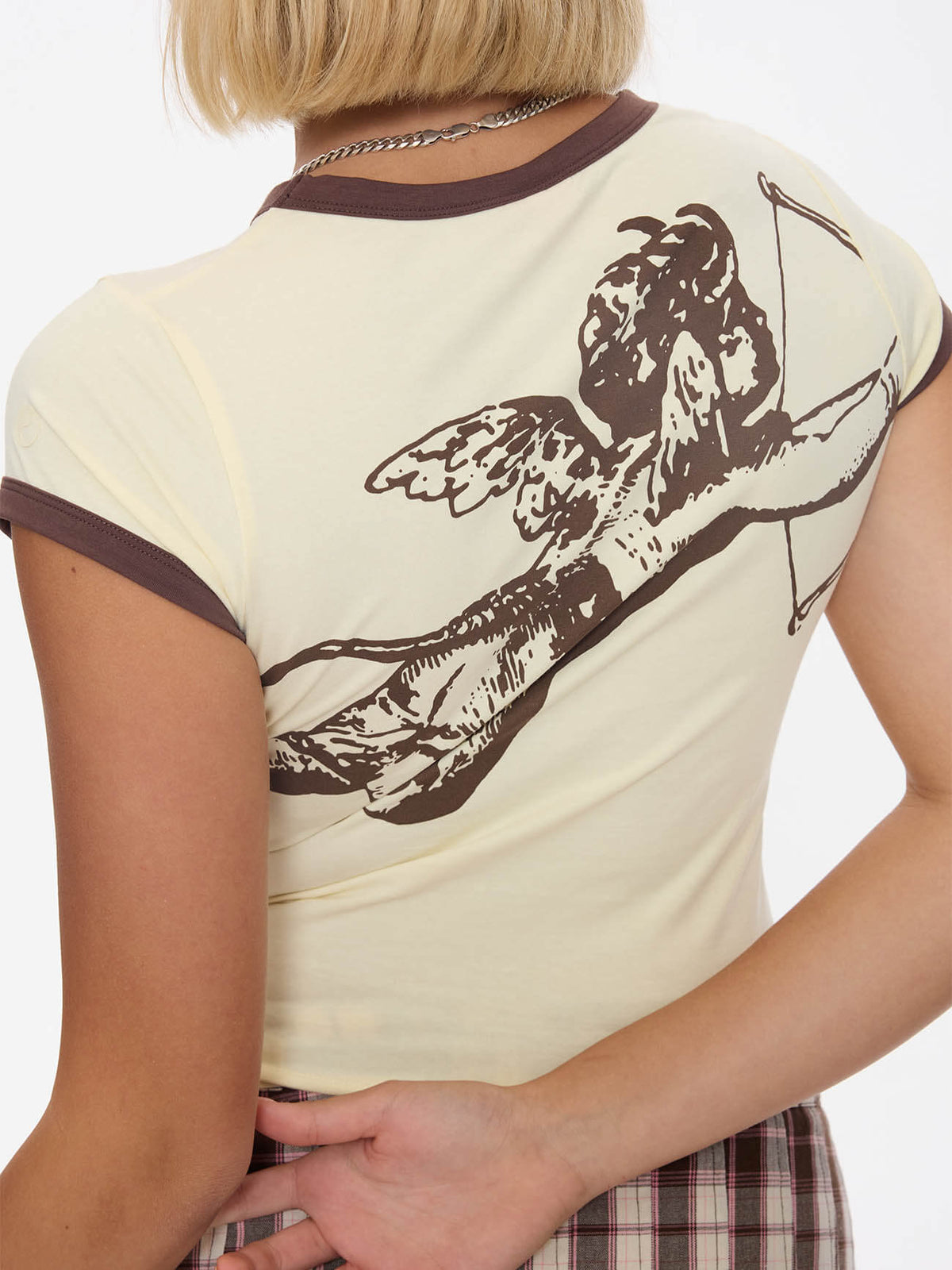 Cherub Cap Sleeve Ringer - Lemon Icing