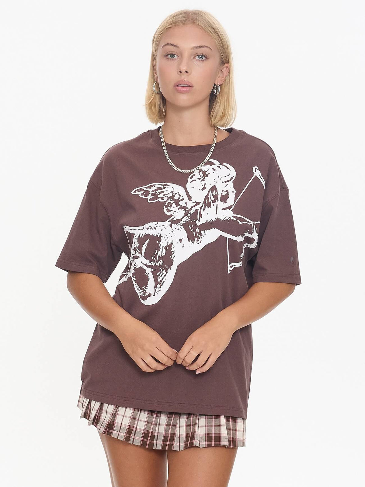 Cherub Relaxed Fit Tee - Dark Choc