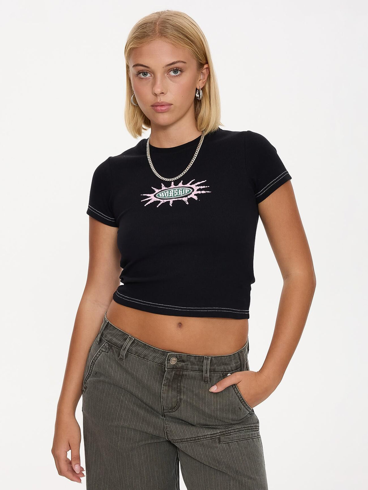 Logo Fever Slim Fit Tee - Black