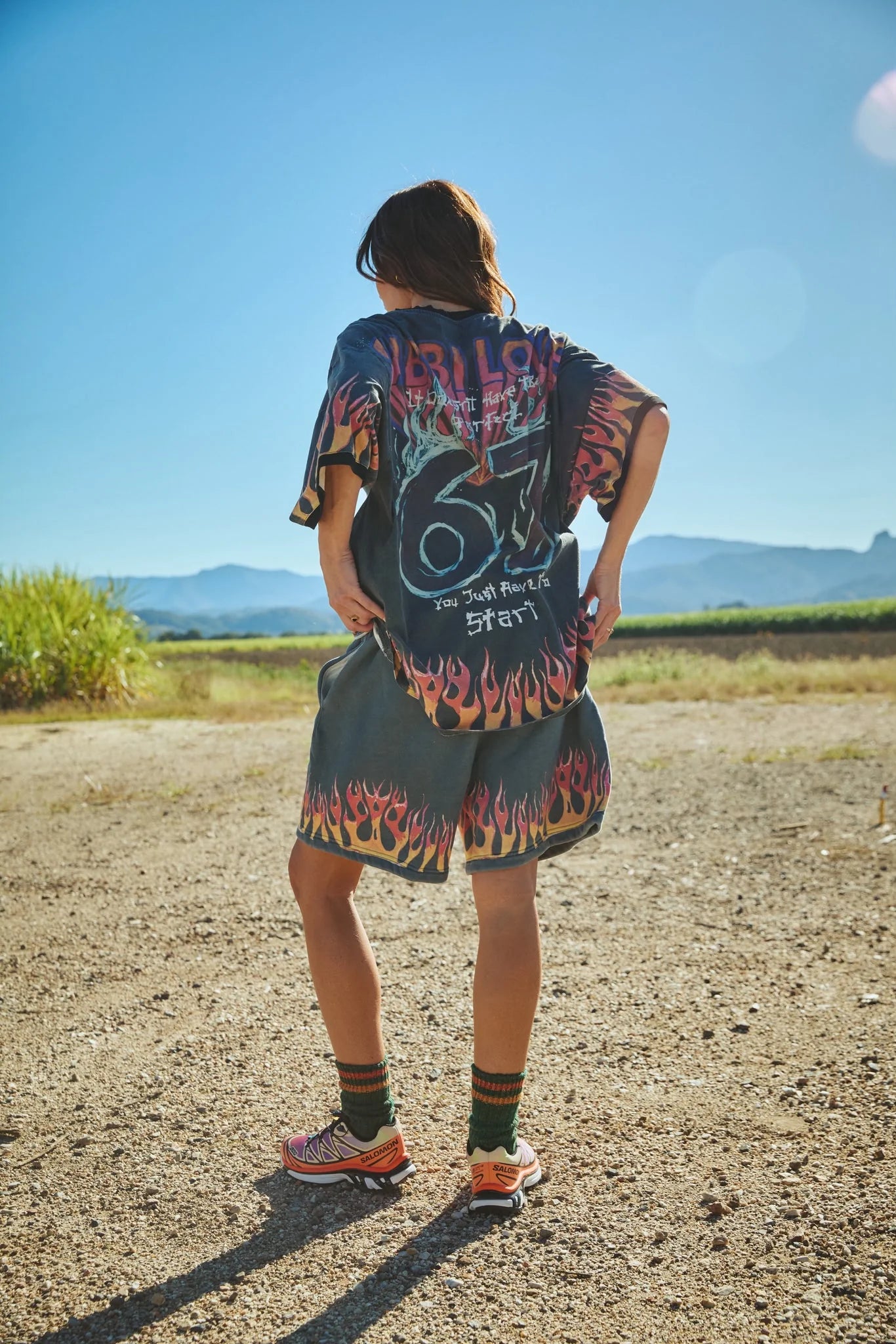 Flaming Prism Tee - Black