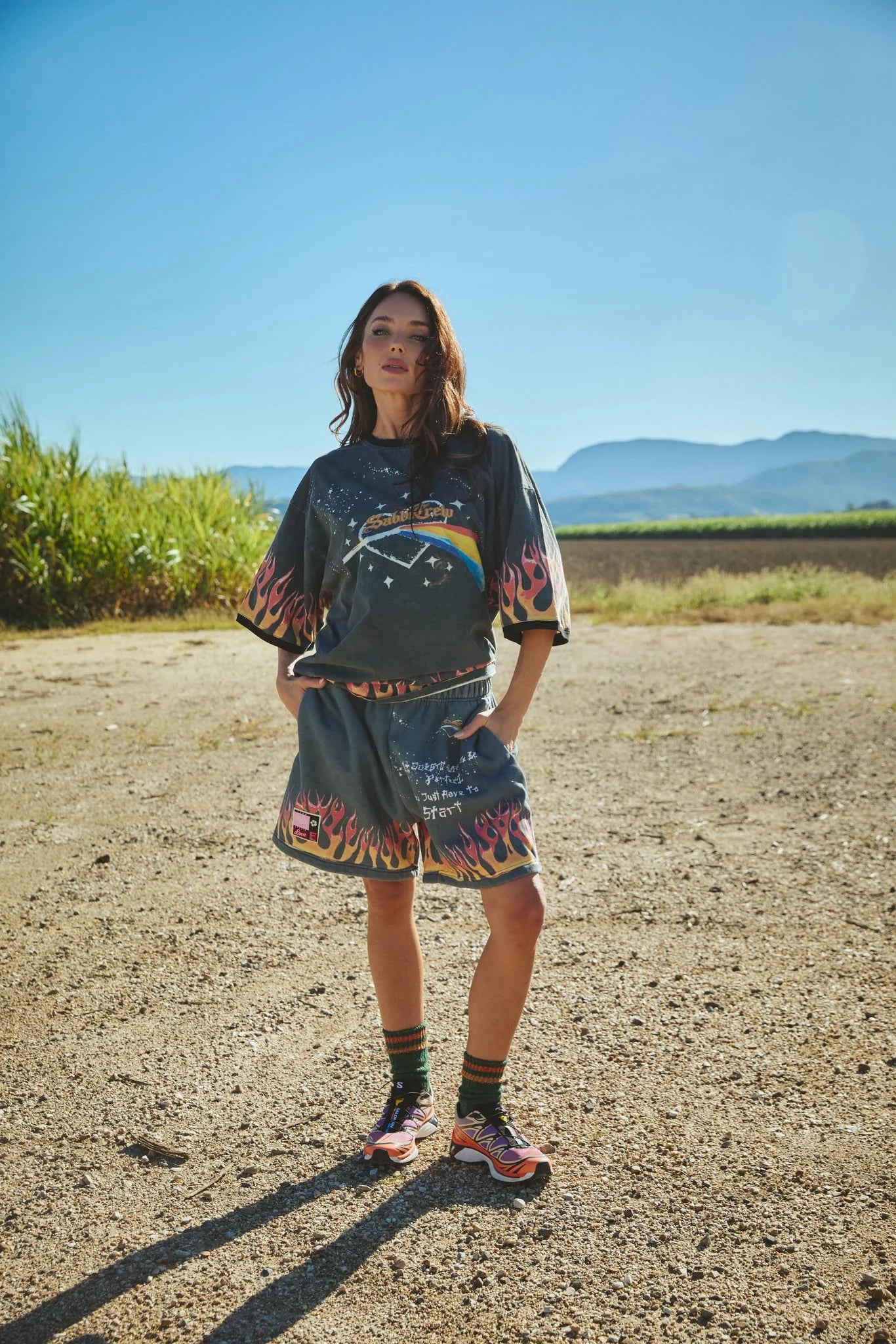 Flaming Prism Tee - Black