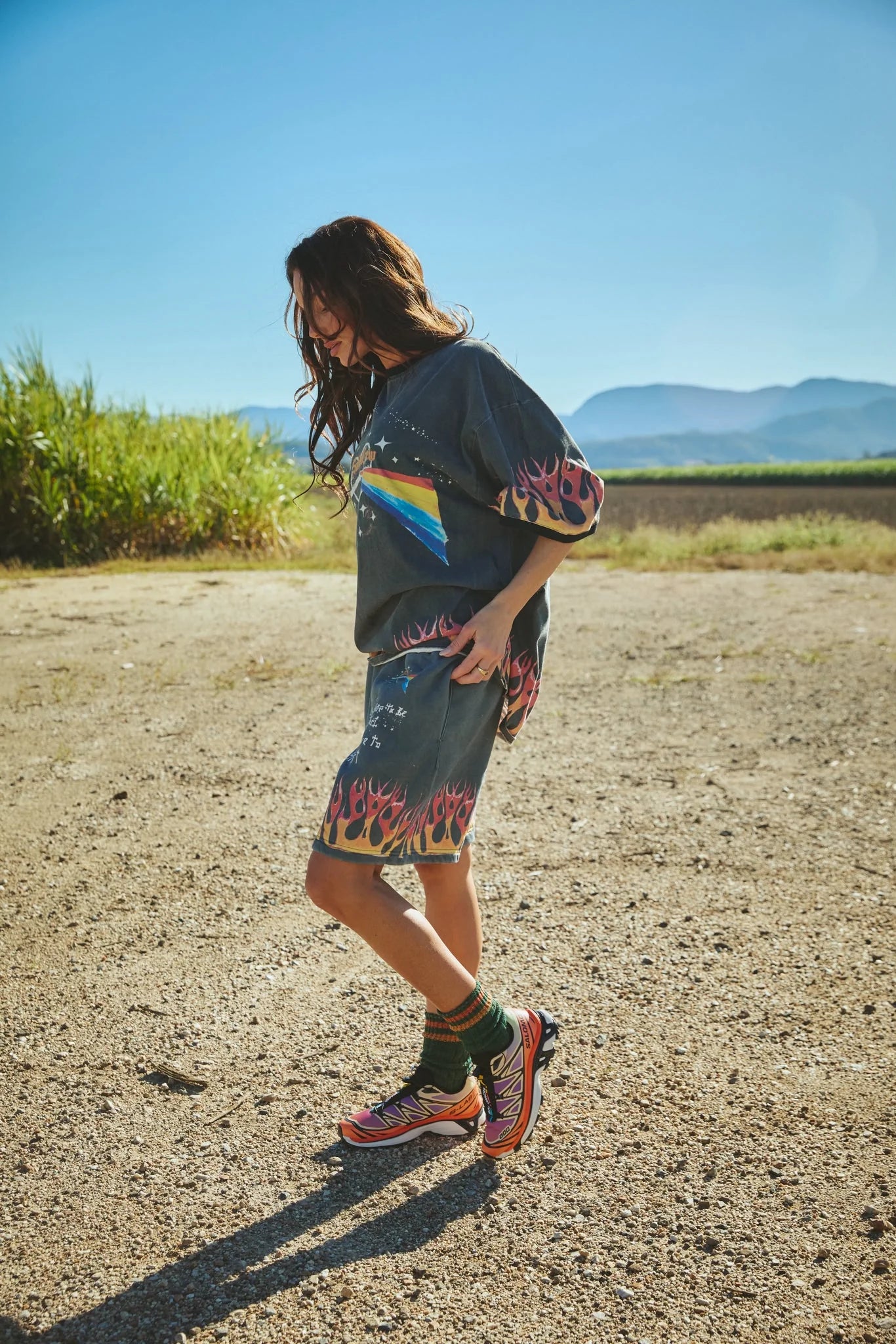 Flaming Prism Tee - Black
