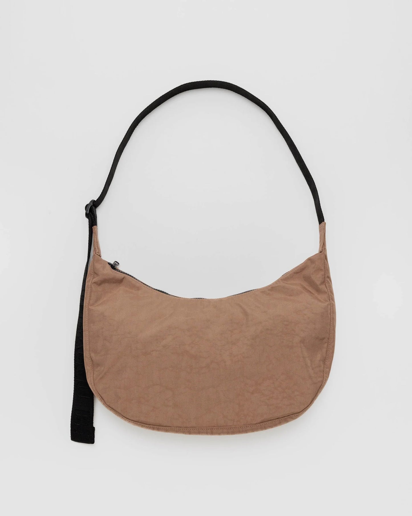 Medium Nylon Crescent Bag - Cocoa