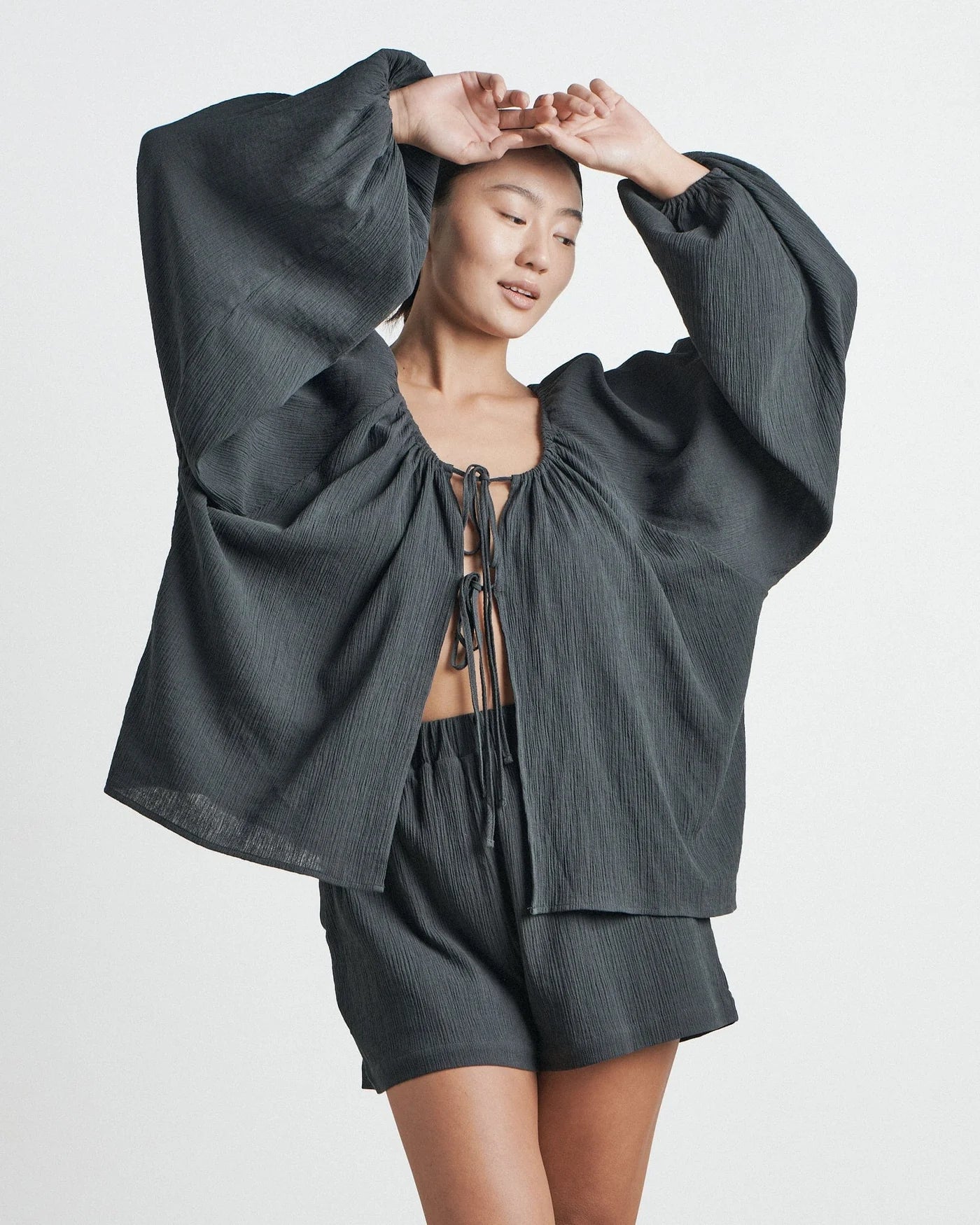 Oakleigh Blouse - Charcoal