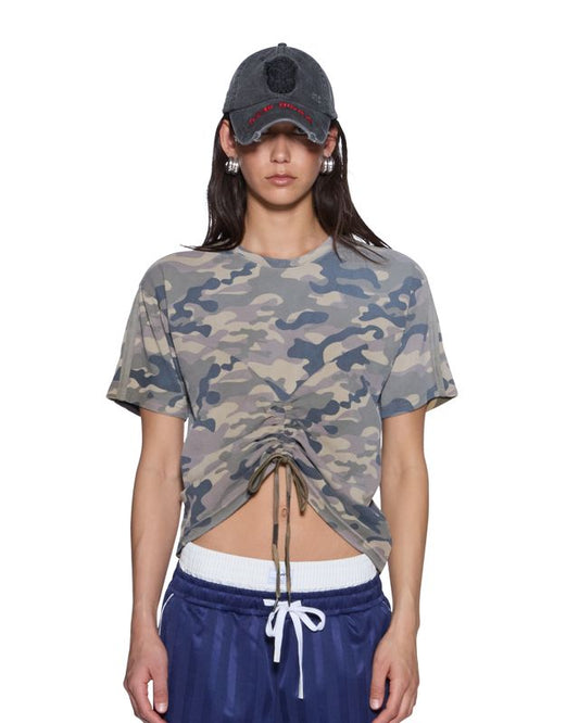 Ruched Everyday SS Tee - Camo