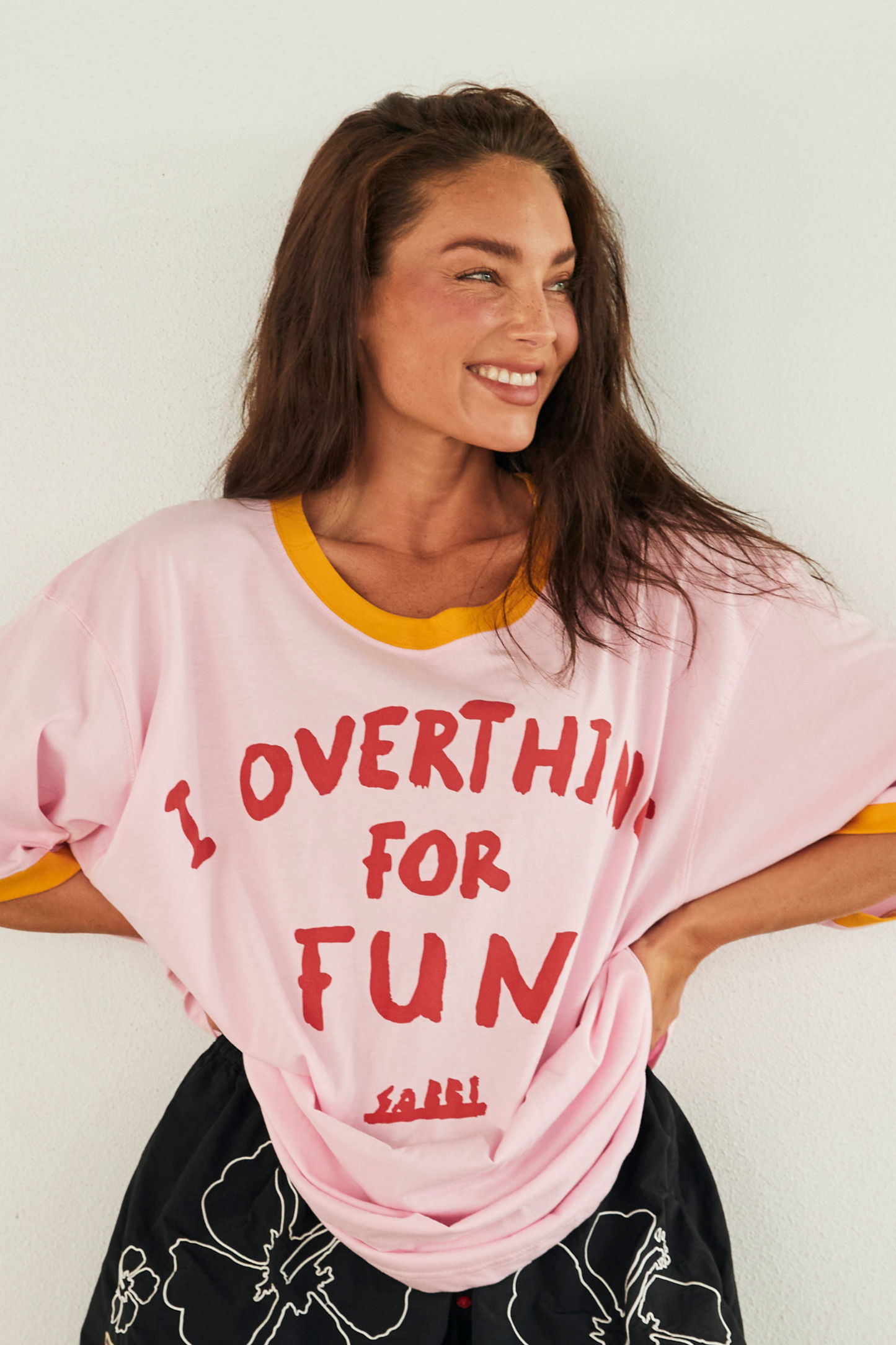 The Very Oversized Overthinker Tee - Pink
