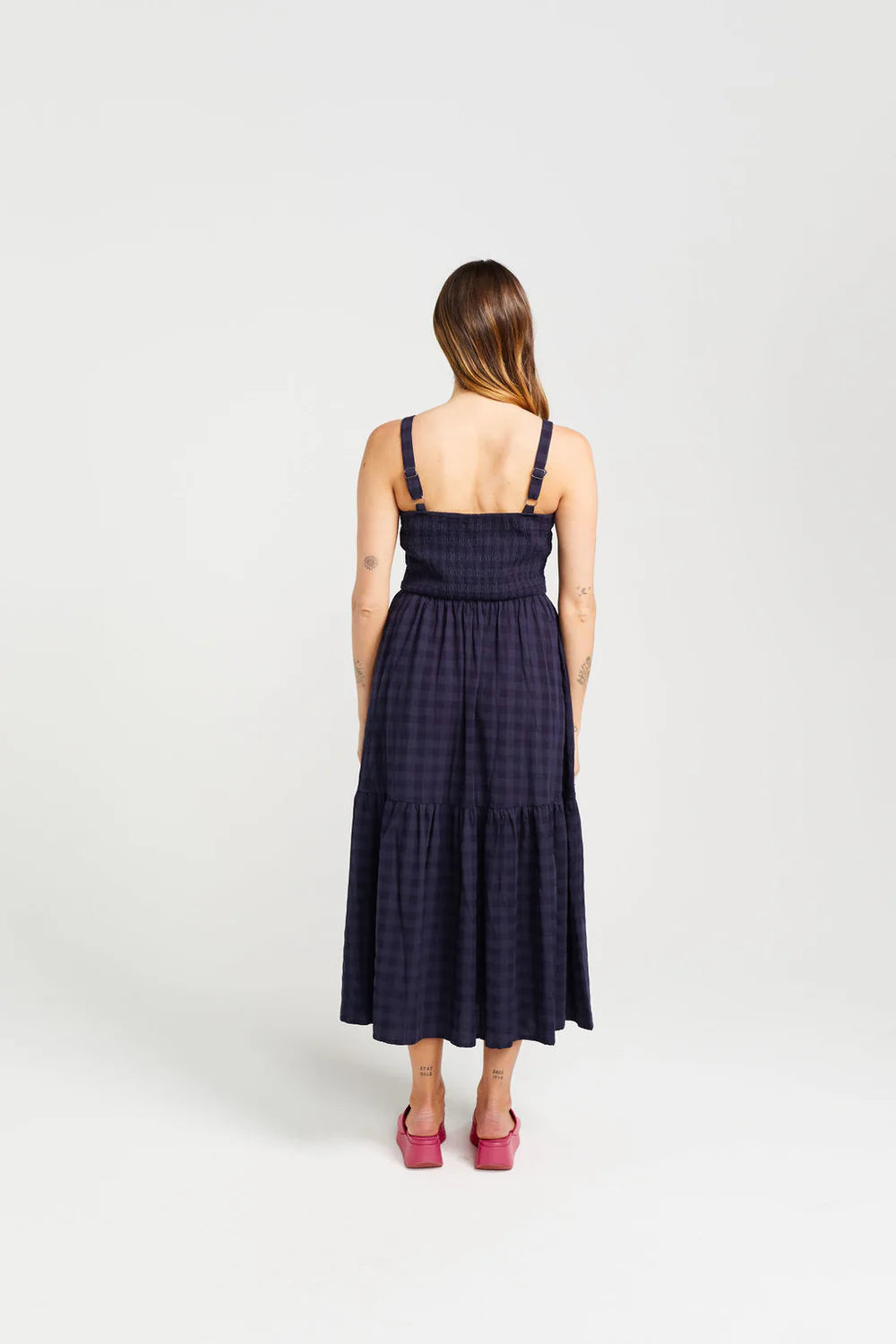 Sweet Ziggy Dress - Navy Check