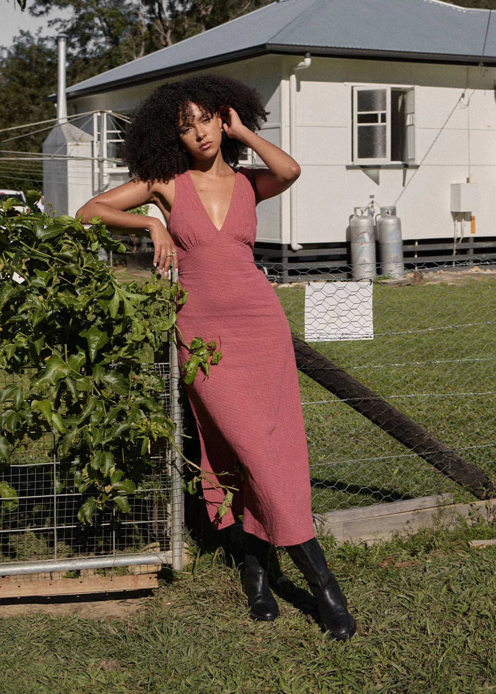Tully Maxi Dress - Indy Rose Check