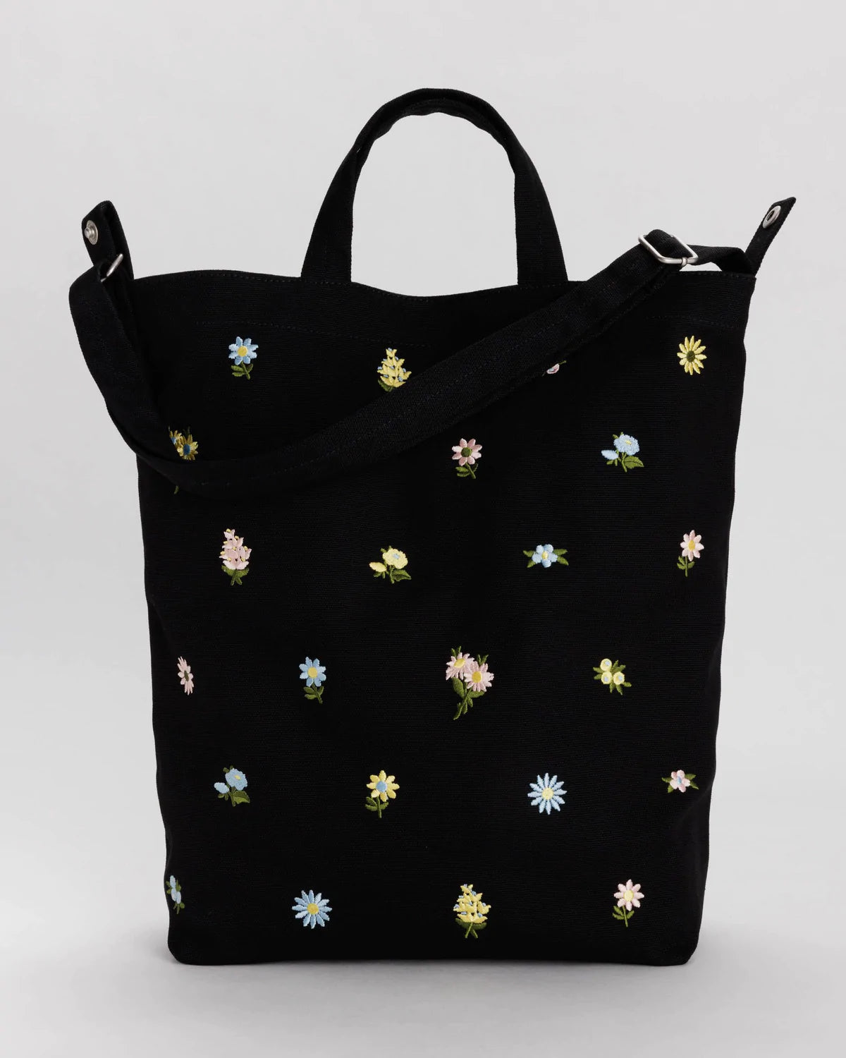 Duck Bag - Embroidered Ditsy Floral Black