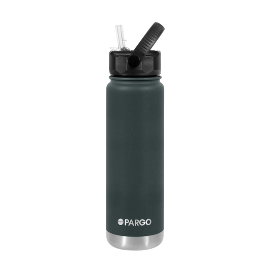 750ml Pargo Bottle - Straw Lid - BBQ Charcoal